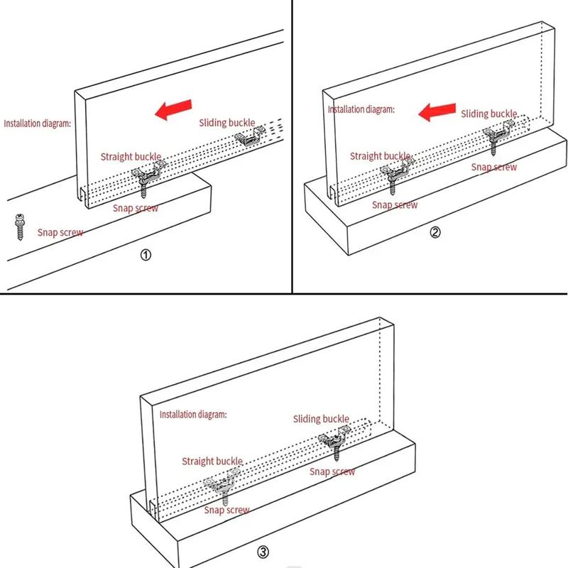 100pcs/ Set Invisible 2 in 1 Connector Screw Fastener Hidden Laminate Cabinet Wardrobe Assembly Furniture Combined Fastener