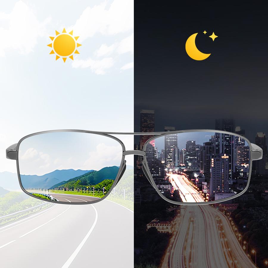 Photochromic Vintage Sunglasses UV400 for Men Women Sports Fishing Cycling Driving Mountaineering Chameleon Lens