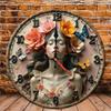 Durable Crystal 25x25cm Wood Wall Clock with Shatter-Resistant Cover