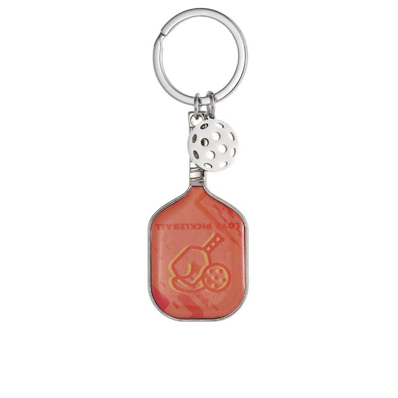 3D Metal Sporty Pickleball Keychain For Women Key Ring Pickleball Racket Keychain Key Holder Keychain Bag Pendant