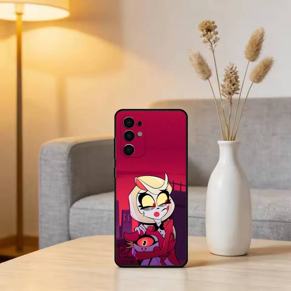 H-Hazbin C-Charlie Phone Case Black Silicone Soft For Samsung S25,S24,S21,S22,S23,S30,Ultra,S20,Plus,Fe,Lite