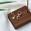 Cubic Zirconia Star Moon Drop Earrings Allergy Proof Lightweight Hoops For Women Evening Party Jewelry Gold Rose Gold