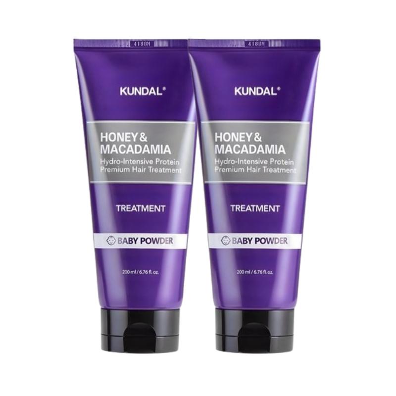 KUNDAL Honey & Macadamia Protein Hair Treatment 200ml | Baby Powder Fragrance | LPP Protein Repair Mask |pH Balanced Formula