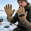 1 Pair Outdoor Gloves Touchscreen Compatible Full Finger Gloves with Soft Knuckle Protection