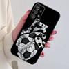 Football Sport Phone Case For Samsung S24,21,22,23,30,Ultra,20,Plus,Note,10,9,Black Soft Silicone Case