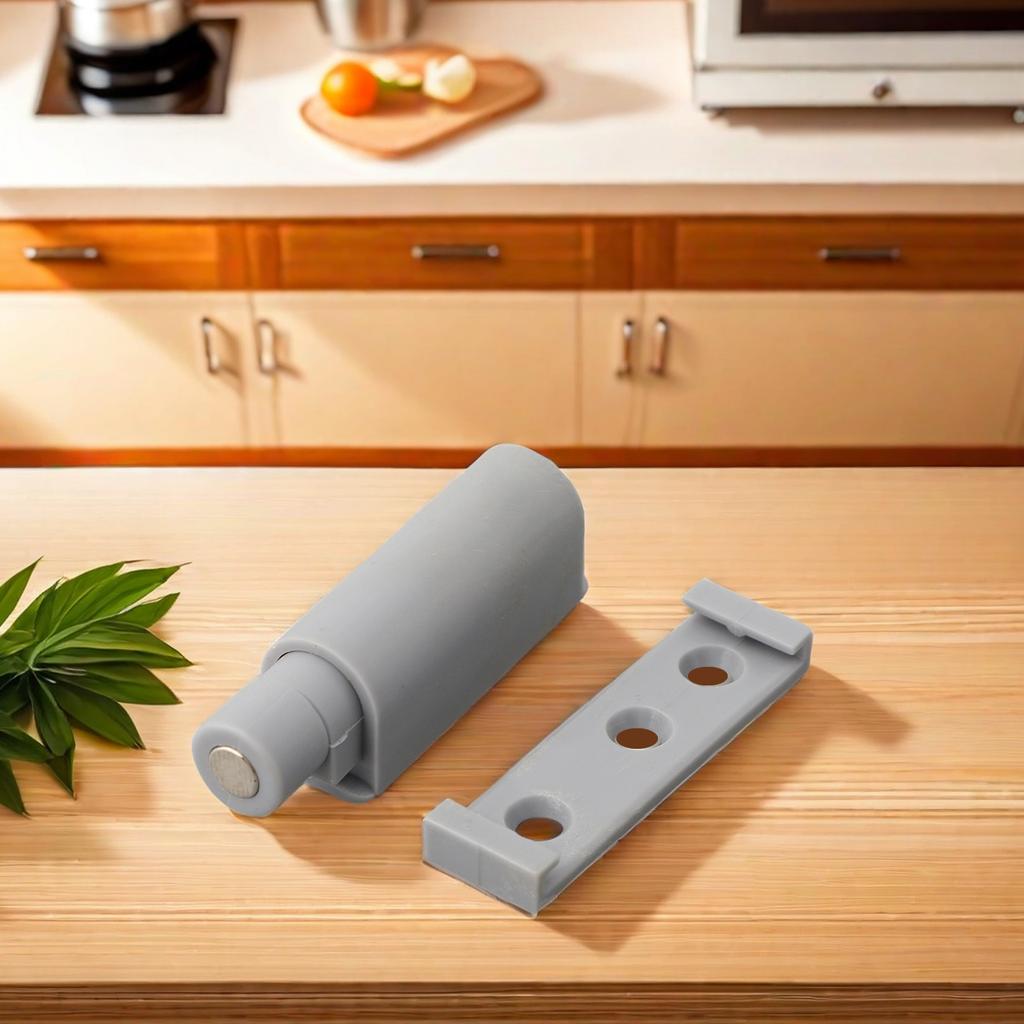 Cabinet Catch Damper Buffer Easy To Install Good Sealing Effect Grey Metal Reduce The Noise Replace The Handle