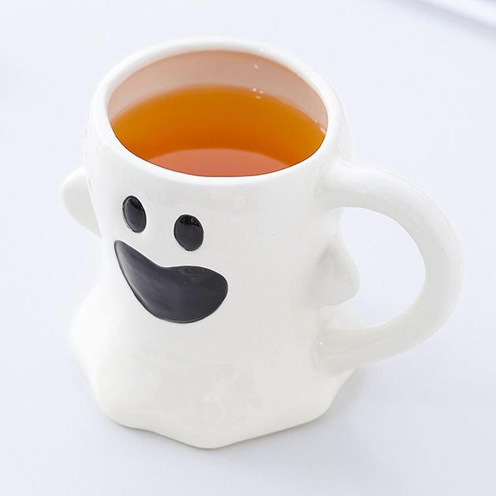 Kubki Kawowe na Halloween 400ml Twarz Ducha Uroczy Kubek Halloweenowy Gotycki Upiorny Kubek Ceramiczna Butelka Na Herbatę Kuchnia Impreza Napoje