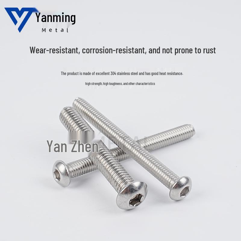 304 Stainless Steel ISO7380 Half-Round Hex Socket Head Cap Screw M4/M6/M8/M10