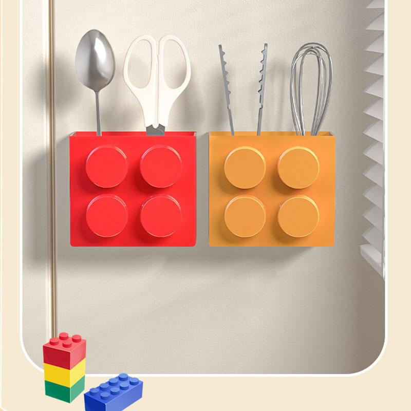 Building Blockas Refrigerator Magnetic Absorption Box Household Plastic Wrap Kitchen Storage Magnet Entry Door Storage Shelf