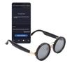 AI Smart Translation Glasses Grey Round Adjust Le Lens   Wireless 114 Language Translator Sunglasses