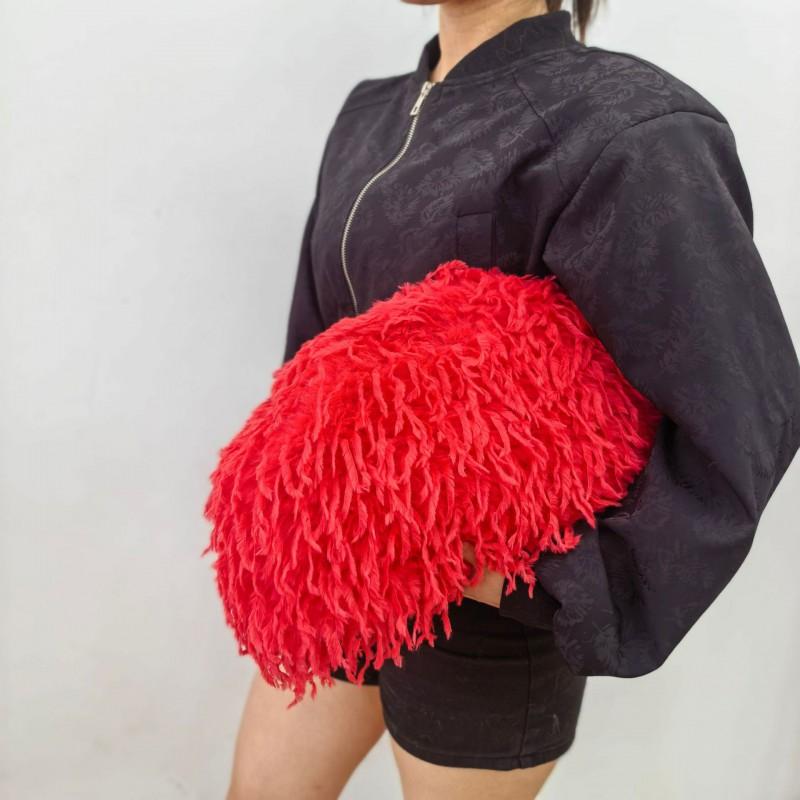 Fluffy Cloud Clutch Bag Plush Fairy Handbag Daily Use 2026