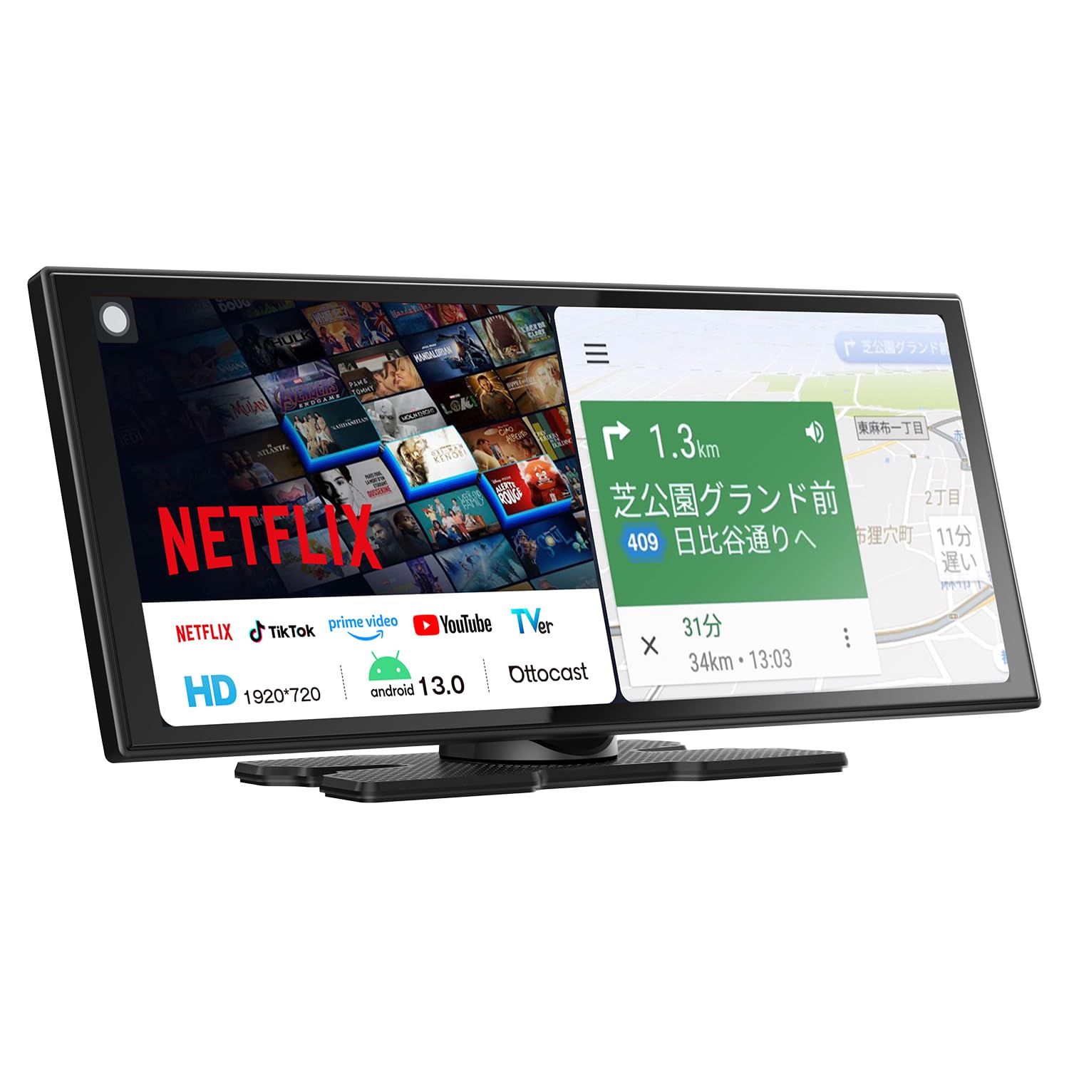 

Ottocast 2025 New ScreenFlow Portable Display Android Android Wireless Auto Resolution Split Screen for Streaming Videos on and Technical Compliance