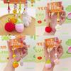 Small Apples Peaches Flowers Plush Keyring Material Daily Use Collectors Gift