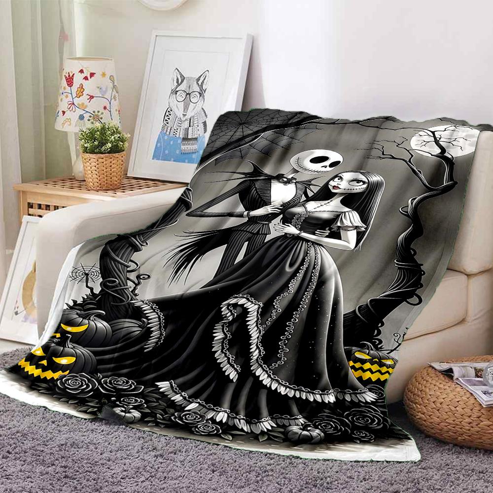 1Pc Nightmare Before Christmas Blanket Soft And Comfortable Casual Warm Camping Travel Christmas Halloween Xmas Gift M928476