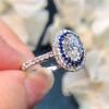CopperShiny Oval Cubic Zirconia Ring For Women Engagement Wedding Luxury High Quality Fine Jewelry