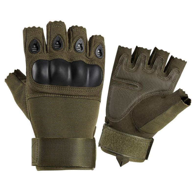 Tactical Half-Finger Gloves Outdoor Adventure Climbing Hiking Camping Cycling Workwear Durable Anti-Slip Touchscreen