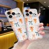 Dopamine colored bow is suitable for iPhone17pm popular mobile phone case Apple 16 transparent anti-drop case.