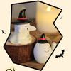 Yousheng Halloween Figure, Compact Resin Ghost Desktop Ornament, Halloween Decoration for Home Parties Window Holiday