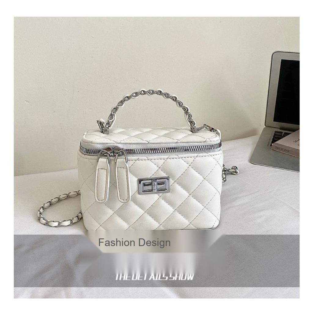 Crossbody Bag Women PU Quilted Chain Strap Daily Commute