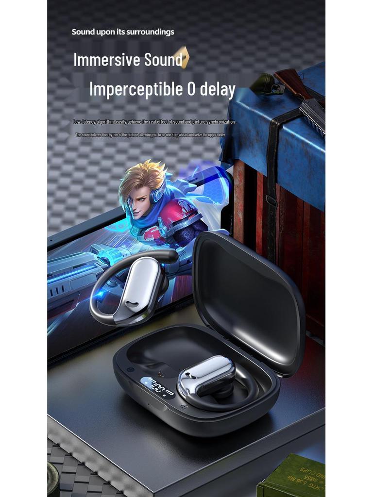 Bluetooth Ear-Hook Headset with HIFI Sound and Long Battery Life
