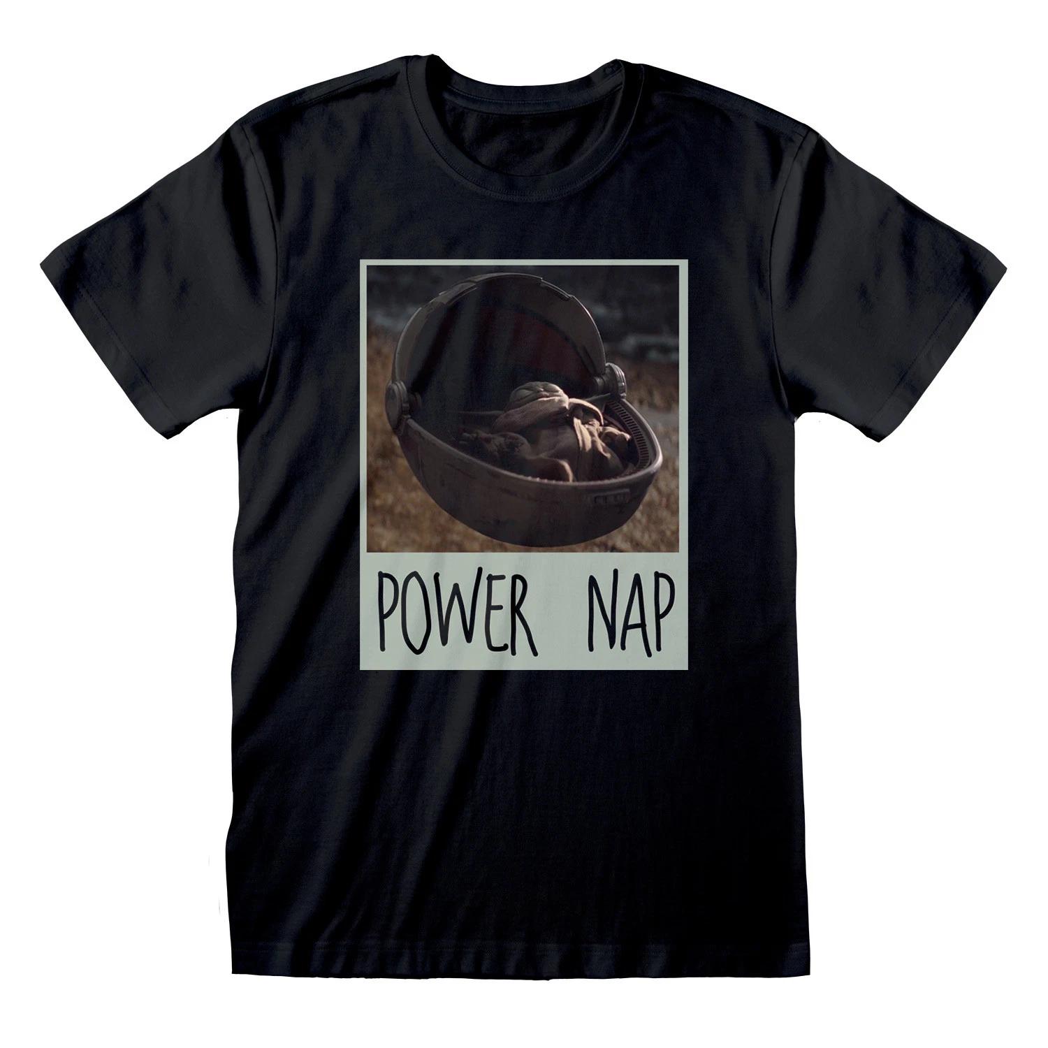 The Mandalorian Baby Yoda The Child Powernap Authorized Mens T-Shirt L
