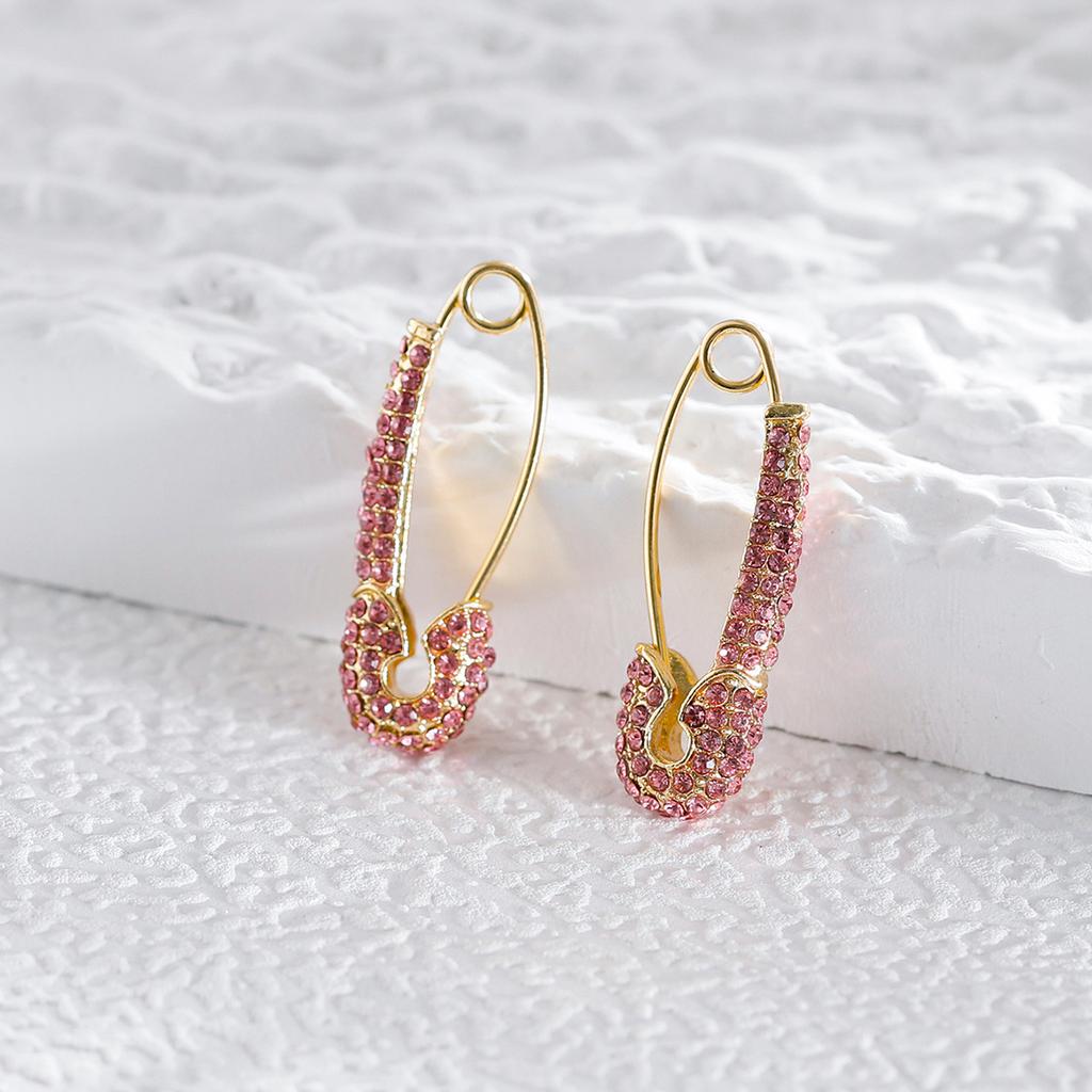 Elegant Colorful Geometric Rhinestone Earrings Perfect For Outfit Any