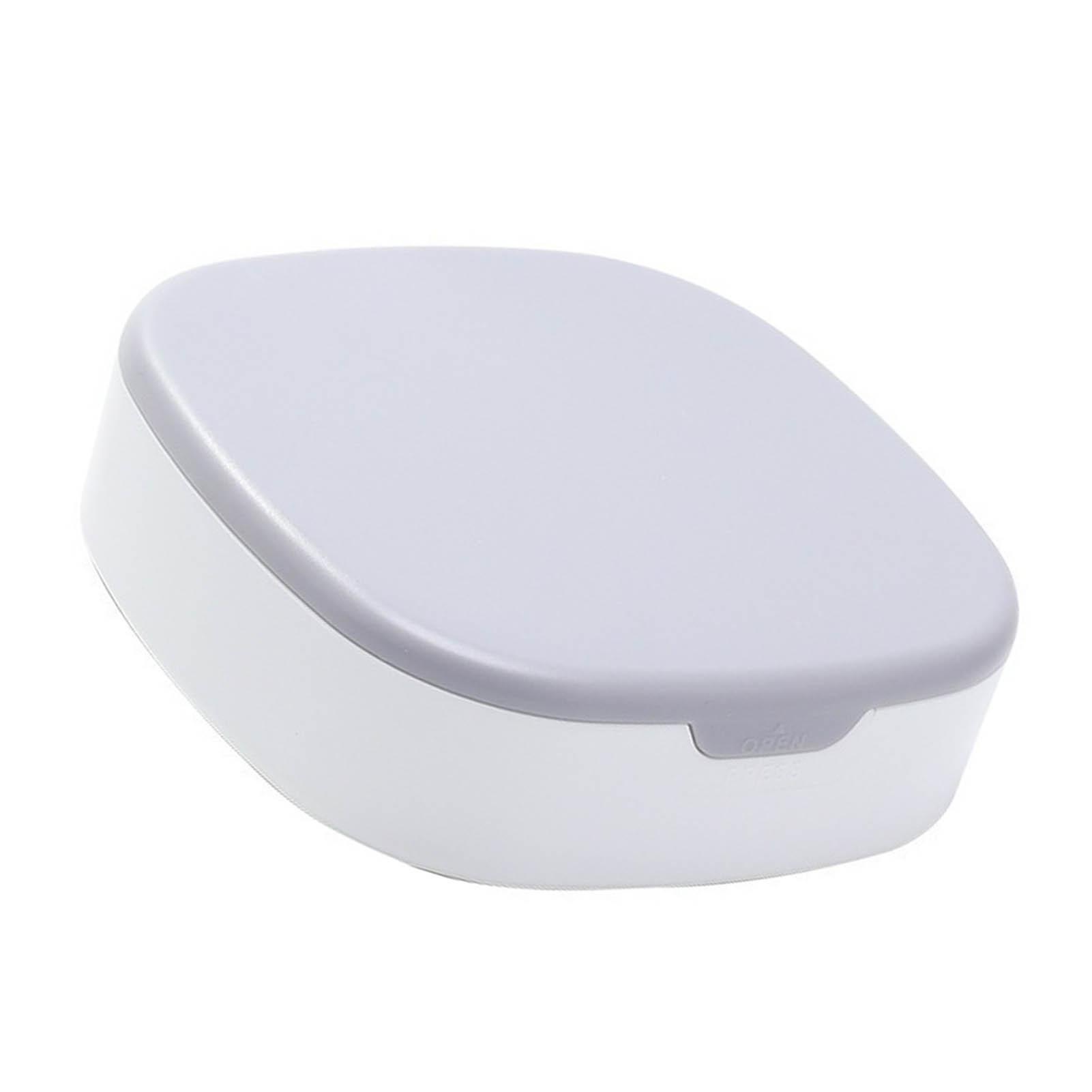 

Portable Jewelry Case Multifunctional Orderly Storage White Gray Mini Travel Jewellery Box for Home