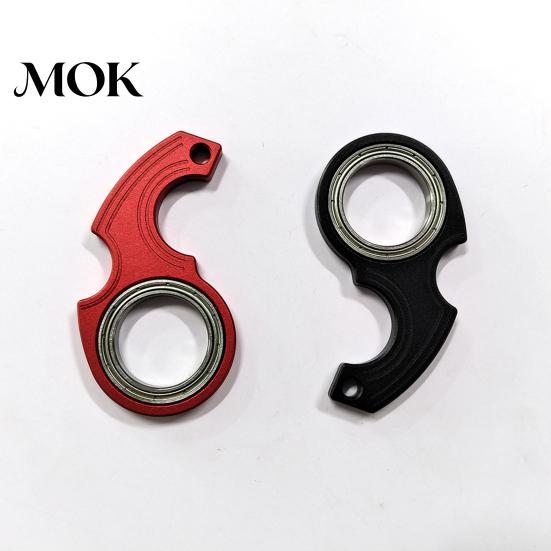 Decompression Fidget Spinner Portable Keychain Heavy Duty Metal Stress Relief Pocket Size Key Ring Kids Adults Index Finger Exercising Spinning