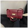 Temperament Fashionable Retro 2025 New Texture Casual Solid Color Simple New Autumn Shoulder Armpit Small Square Bag