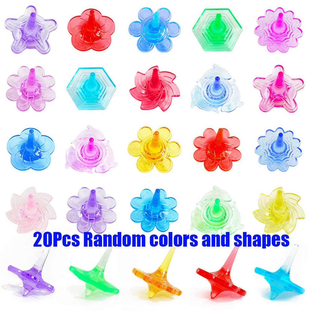 

20Pcs Colorful Acrylic Rotating Gyroscopes for Fun Decompression Fidget Tops for Party Favors Birthdays Parties Family Playtime