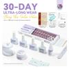Saviland Nail Glue Gel Diamond Pink Nail Starter Gel Nail Fake Acrylic Thick UV Curing Nail Gel Fake Nail DIY Art Kit 4-in-1 Press-On Kit