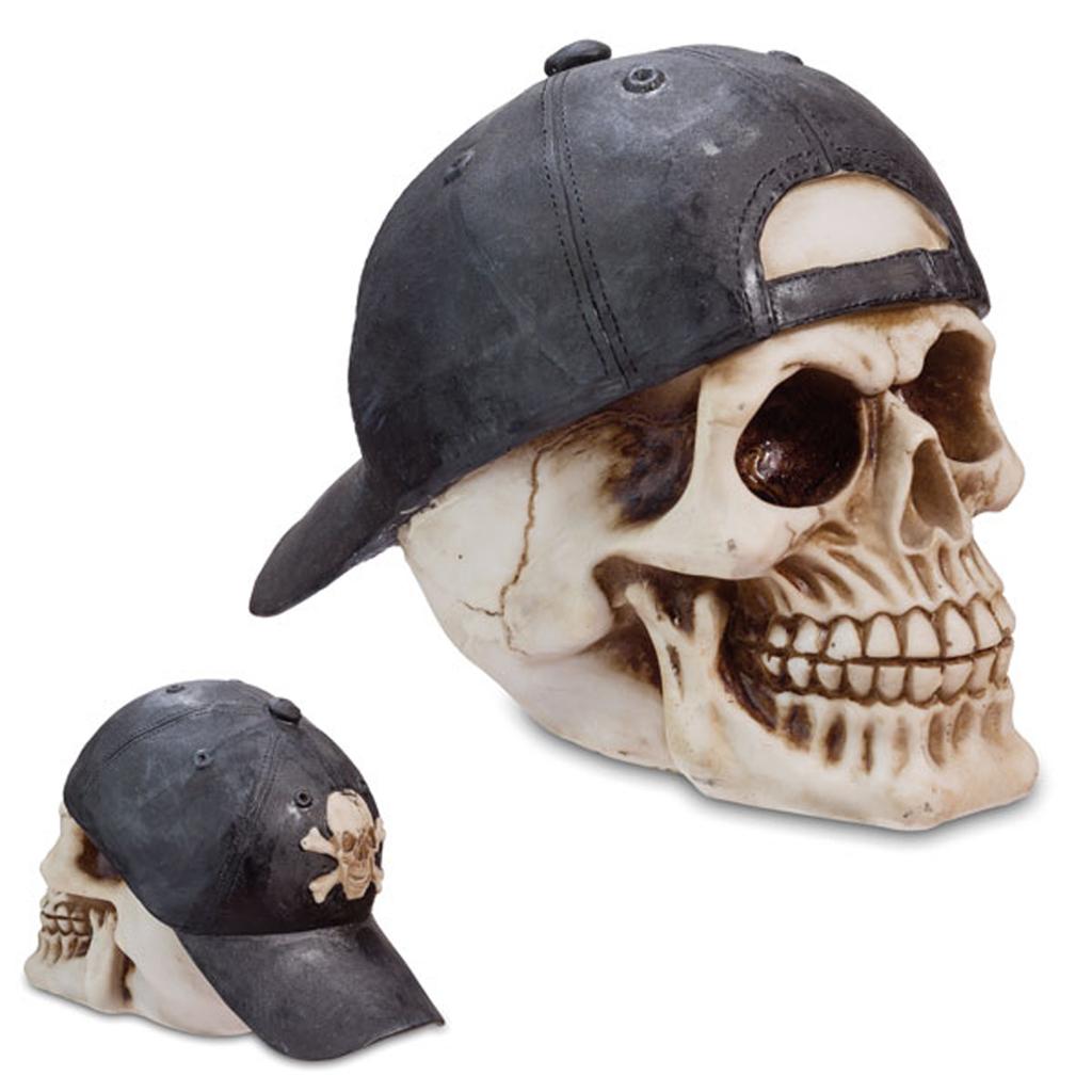 Les Trésors De Lily [R7048] - Resin Figurine 'Skull' (hat Upside Down) - 19x14x11cm