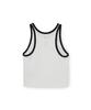 Emelbi Women'S Basic Ringer Crop Sleeveless T-Shirt Ny (White)