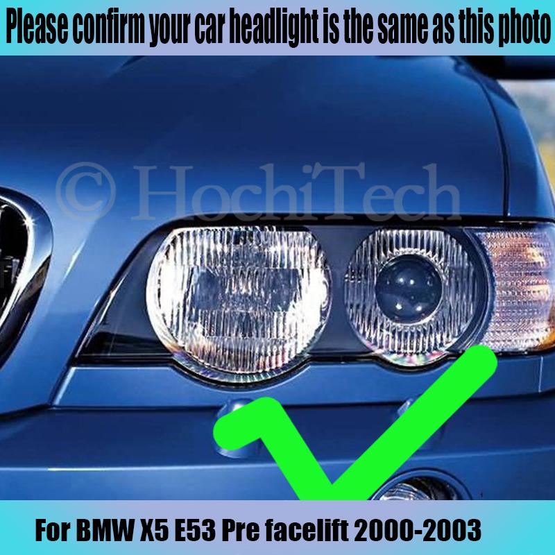 LED SMD Cotton Light Switchback Angel Eye Ring DRL Kit For BMW X5 E53 Pre Facelift 2000 2001 2002 2003