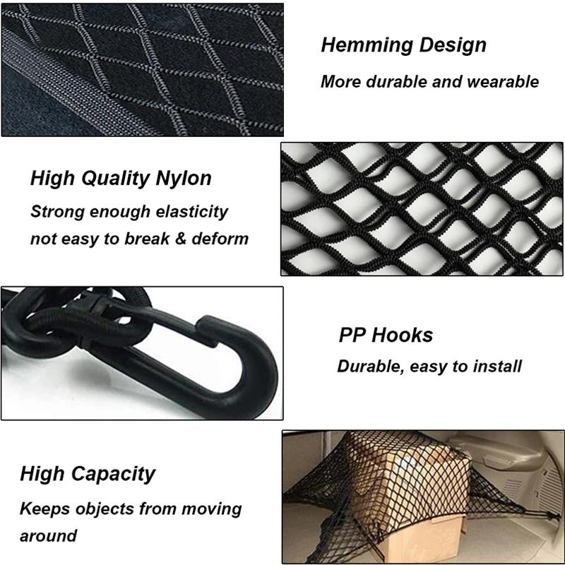 for Mercedes Benz E Class W212 2010 2011 2012 2013 2014 2015 2016 Car Trunk NetCargo Mesh Net Luggage Elastic Accessorie Parts