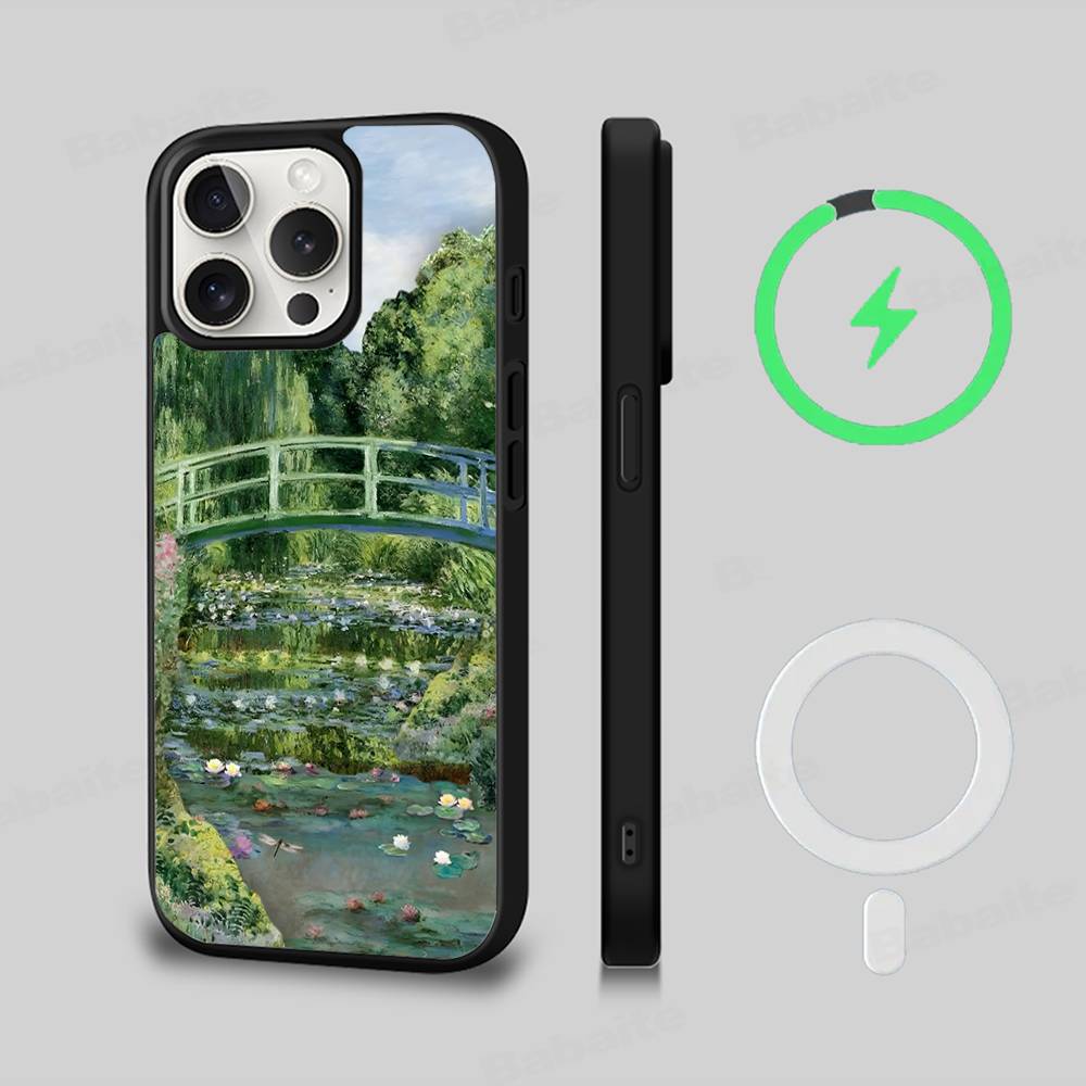 Van Gogh Oil Painting For IPhone 17 16 15 Pro Max Case 14 Plus 13 12 11 For Magesafe Magnetic Wireless Charge Cover