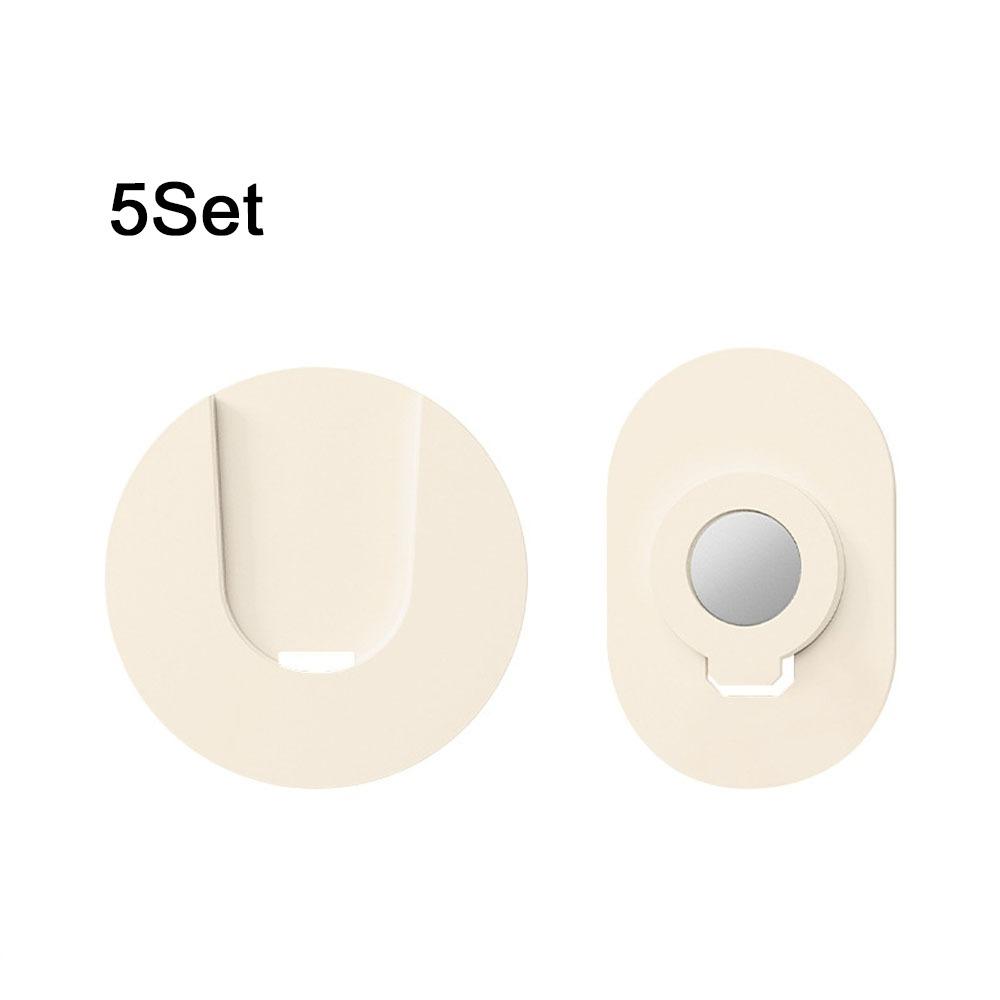5 Set Punch Free Remote Control Magnetic Sticker Plastic Strong Magnetic Hooks  Office