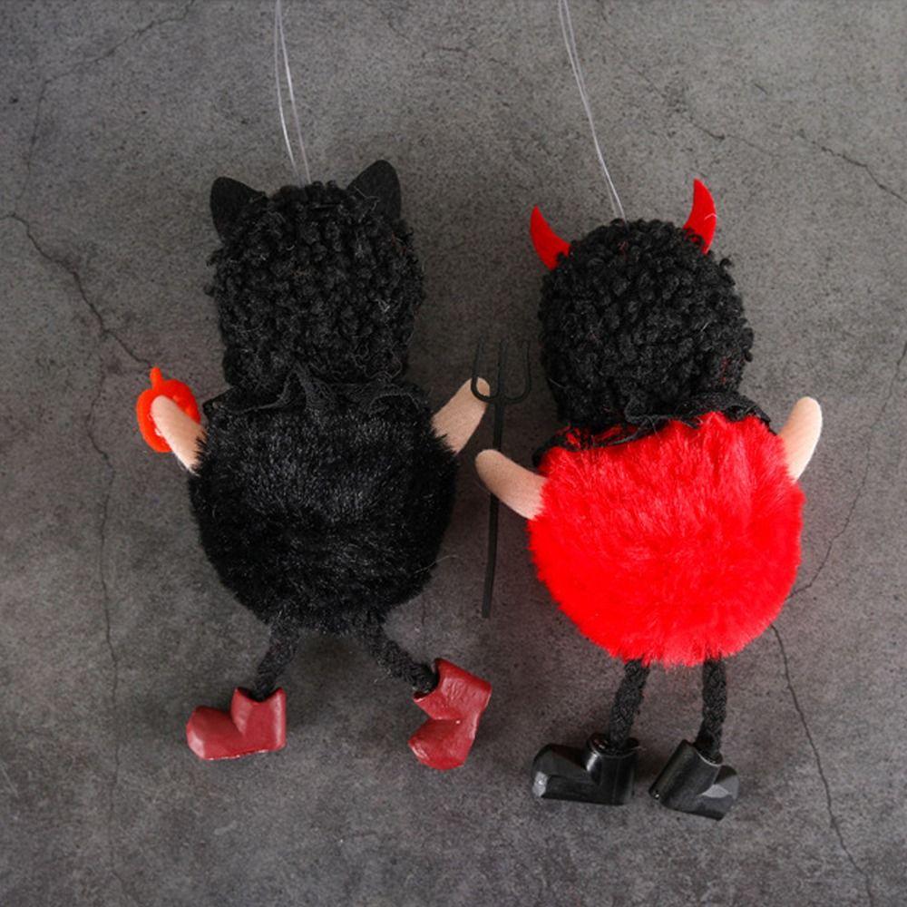 Scary Witch Black Cat Hanging Decoration Plush Halloween Witch Pendant  Holiday Decor