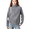Women's Half-Zip High-Neck Sweater: Loose, Thick Knit Pullover for Autumn/Winter 2024