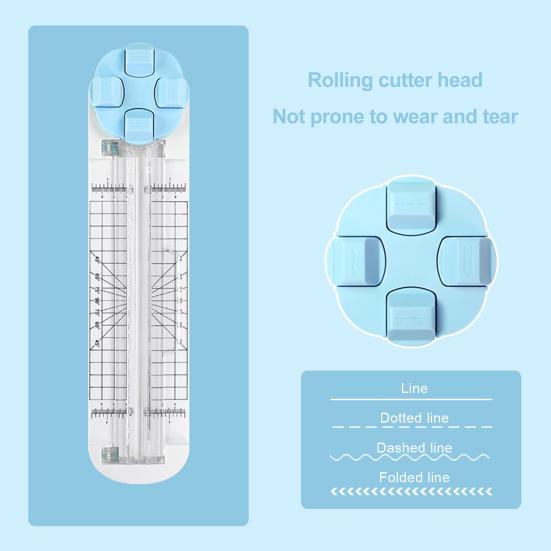 4-in-1 Portable Paper Cutters Manual Paper Trimmer Press-Type Cutting Machine Precision Paper Cutting Tools for Scrapbooking & DIY Project