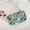 Women's Floral Korean Makeup Bags Cosmetic Bag Organizer Pouch Travel Make Up Toiletry Bag Canvas Beauty Case Pencil Case