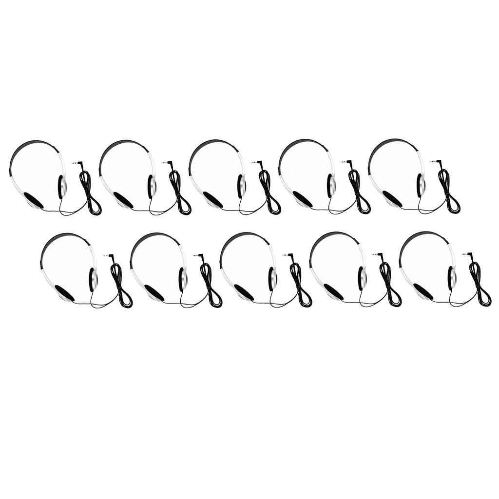 10 Pcs Kids Classroom Headphones Student 3.5mm Wired Over Ear Headphones for School Library Travel Online Learning