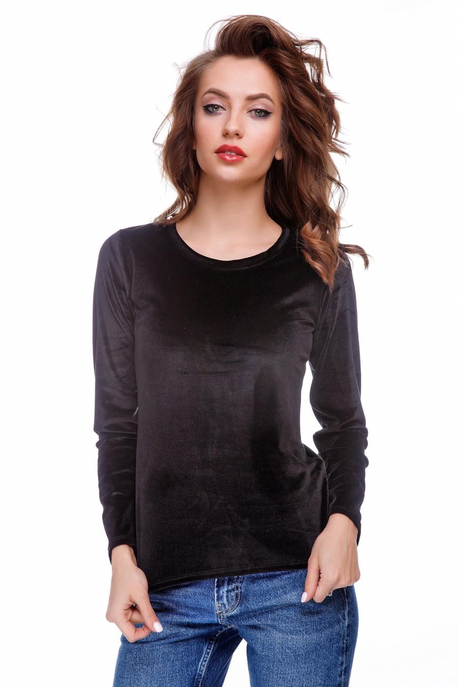 

Велюровий джемпер Gladys (69420) 48(XL) прозорий колір чорний