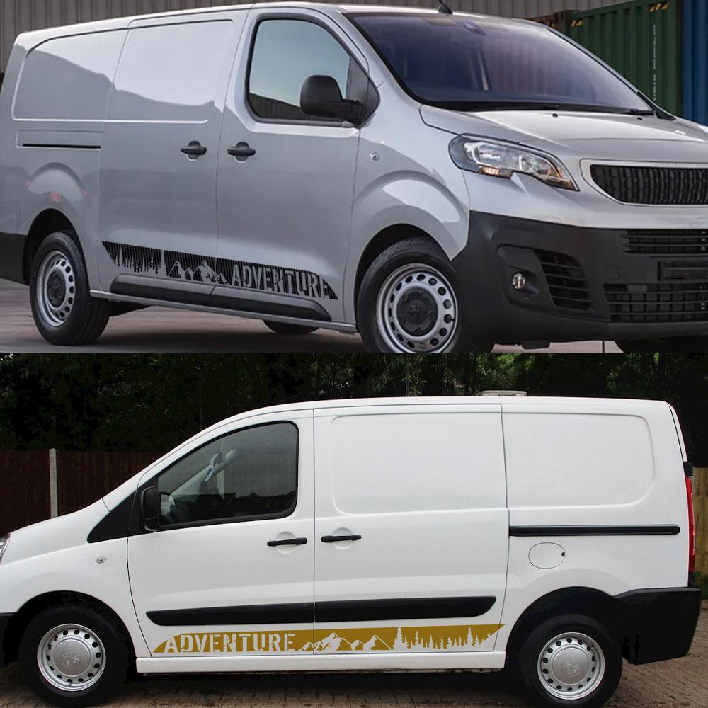 Samolepky na auto Pro Peugeot Expert Traveller Citroen Jumpy Dispatch Fiat Scudo Obytný vůz Dobrodružství Nálepka Autodoplňky pro tuning