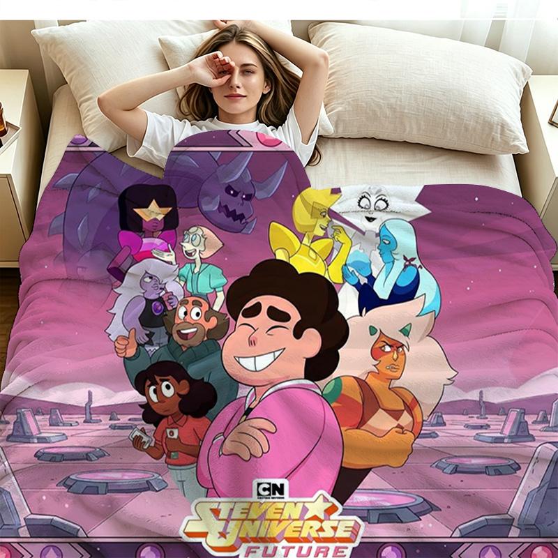 Coperta di Flanella con Stampa di Steven Universo Alta Qualità Calda Confortevole Coperta per Tutte le Stagioni Perfetta per Regali Arredamento per la Casa