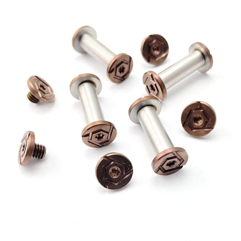 10 seturi M4 filet cuțit mâner oțel inoxidabil blocare șuruburi cuțite pliabile tijă ax ax nituri DIY face accesorii cuie