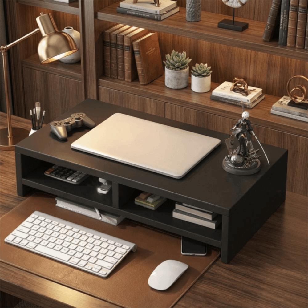 With Drawer Monitor Stand Riser Sturdy Structure Stable Support Desk Organizer Storage Rack Simple Design Storage Functions