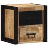 VidaXL Bedside Table 40x35x40 Cm Solid Raw Mango Wood, Bedside Cabinet, Bedroom Furniture, Table of 4015953