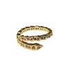 Medieval Full Diamond Zircon French Retro Snake Open Ring Women'S Light Luxury High Sense Exquisite Temperament Ring