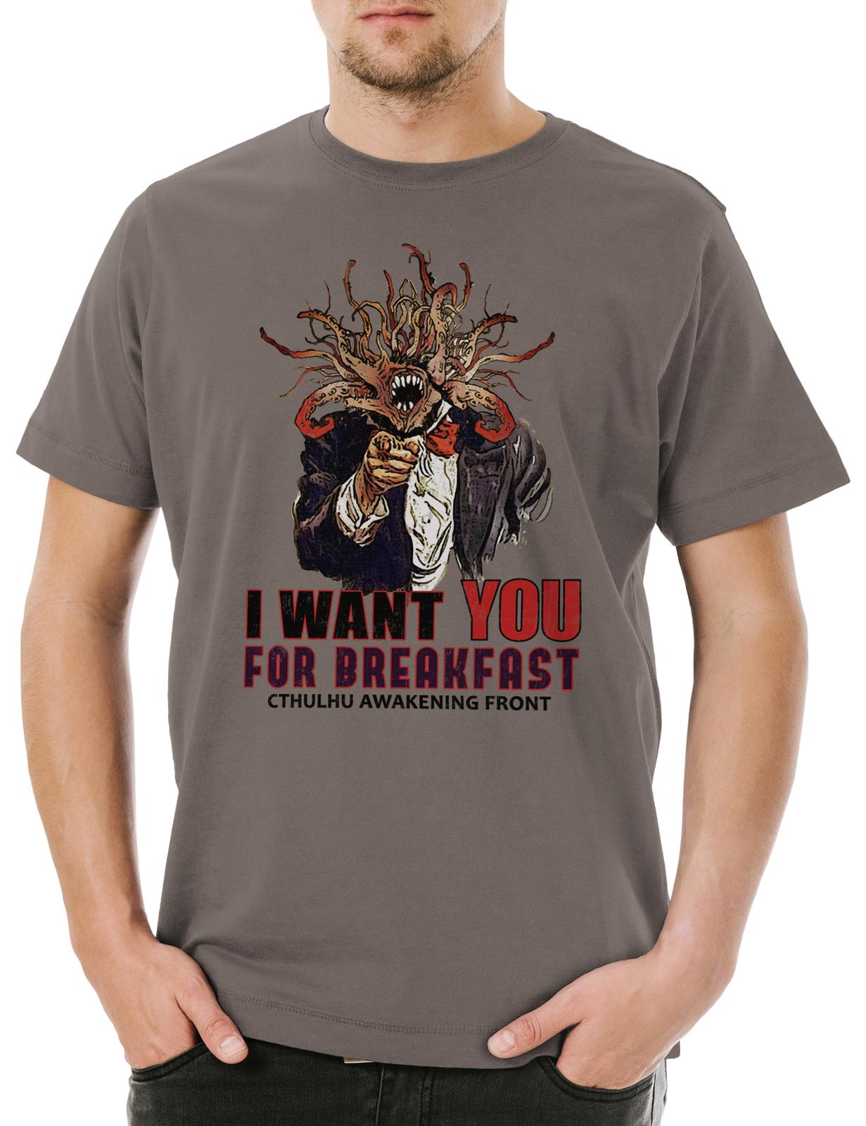 I Want You Cthulhu Mens T-Shirt Mens Womens Tees Top Cthulhu Call Horror Arkham H. P. Lovecraft 2XL